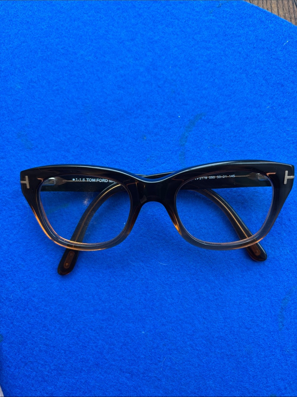 Tom Ford Women's Cat-Eye Glasses in Tortoiseshell and Black